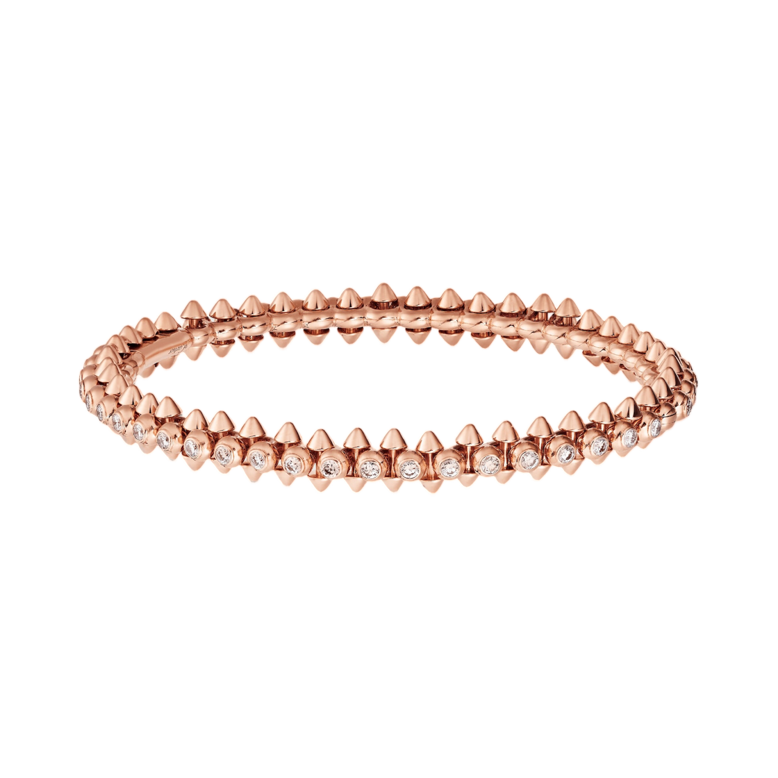까르띠에 클래쉬 드 까르띠에 브레이슬릿 미디엄 핑크 골드 다이아몬드(Cartier Clash de Cartier Bracelet Medium Pink Gold Diamonds) - 1