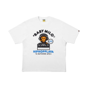 BAPE x HIPHOPPLAYA FESTIVAL Baby Milo T-Shirt White