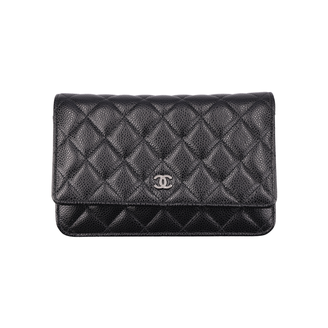 샤넬 AP0250 클래식 체인 지갑 그레인드 카프스킨 & 블랙 실버 메탈(Chanel AP0250 Classic Chain Wallet in Grained Calfskin & Black Silver Metal)