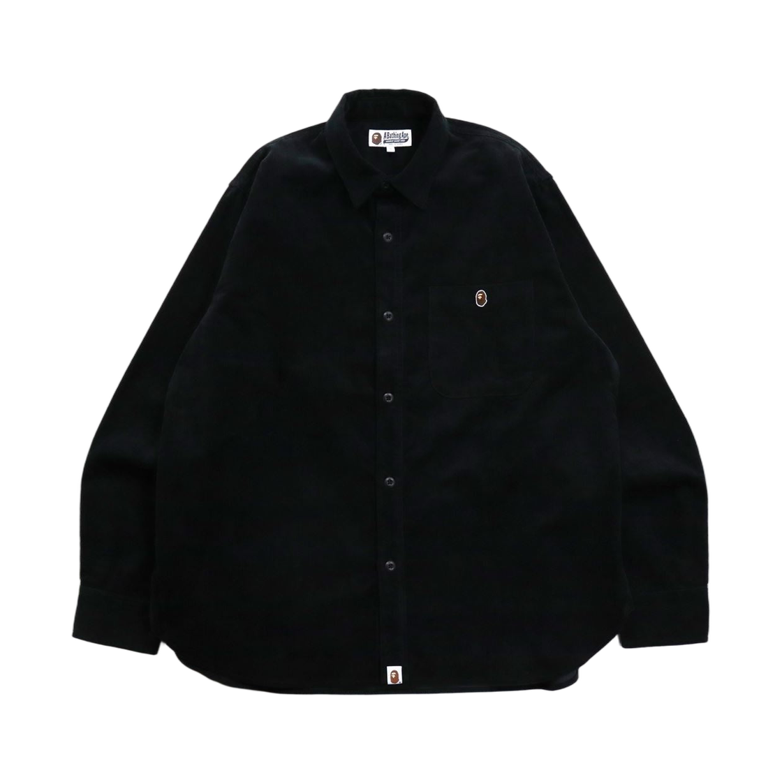 - BAPE Ape Head One Point Corduroy Relaxed Fit Work Shirt Black