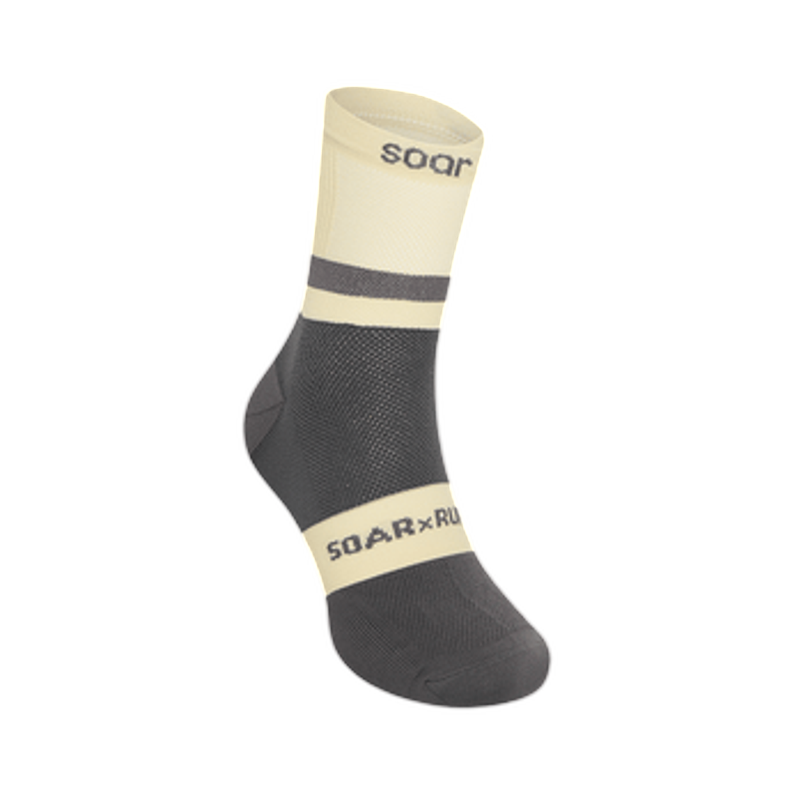 소어 러닝 앵클 삭스 크림 다크 그레이(Soar Running Ankle Sock Cream Dark Grey)