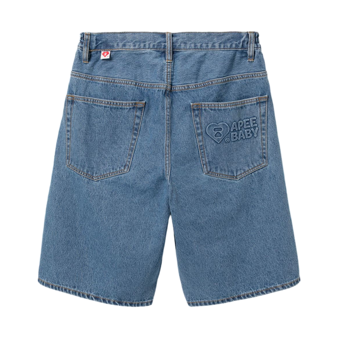 (W) 베이프 데님 쇼츠 인디고((W) BAPE Denim Shorts Indigo) - 2