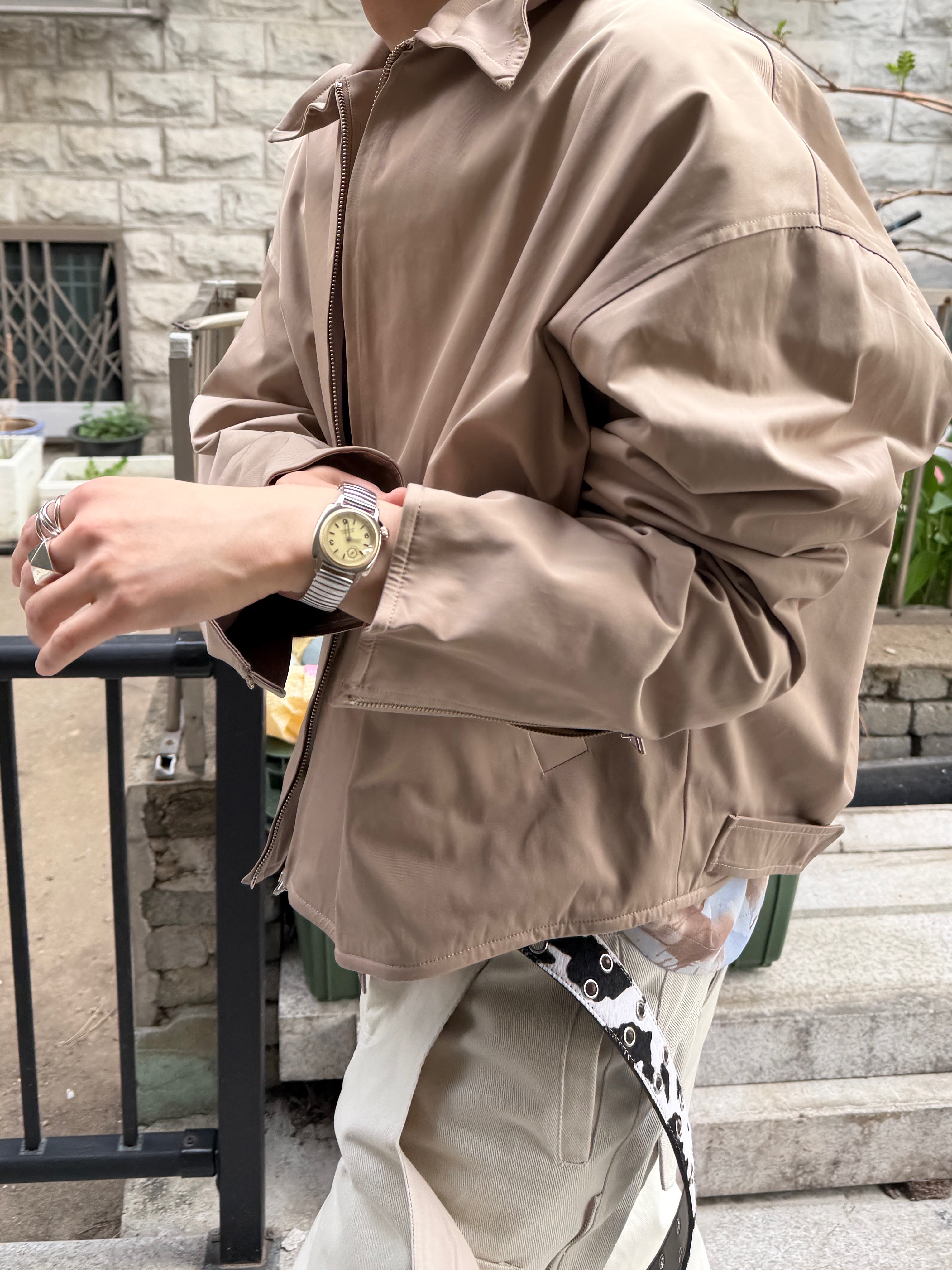 Nonnod Module Wire Jacket, Kamien Ground Pants Ecru 착용 스타일 - 4
