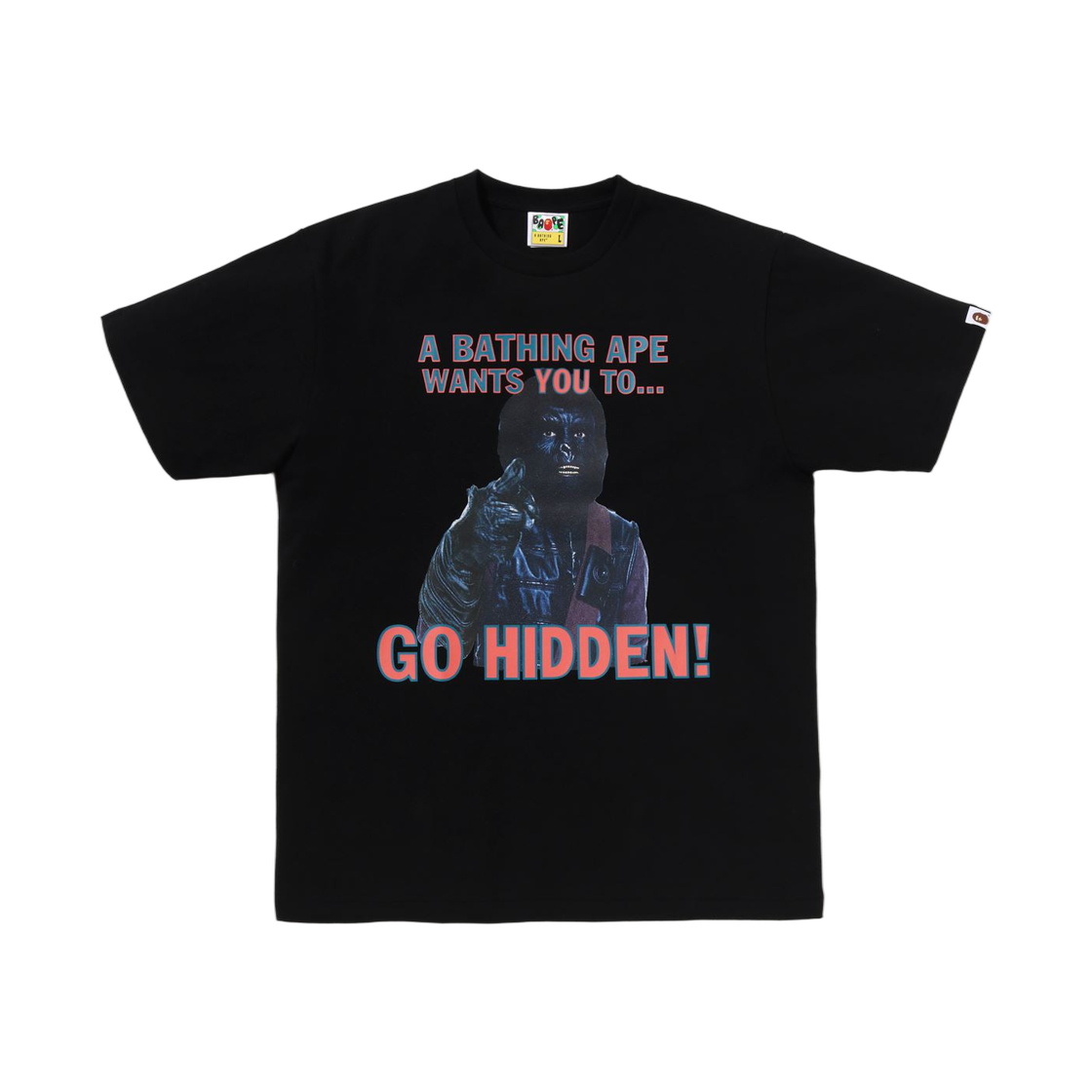 - BAPE x Hidden NY GO Hidden T-Shirt Black
