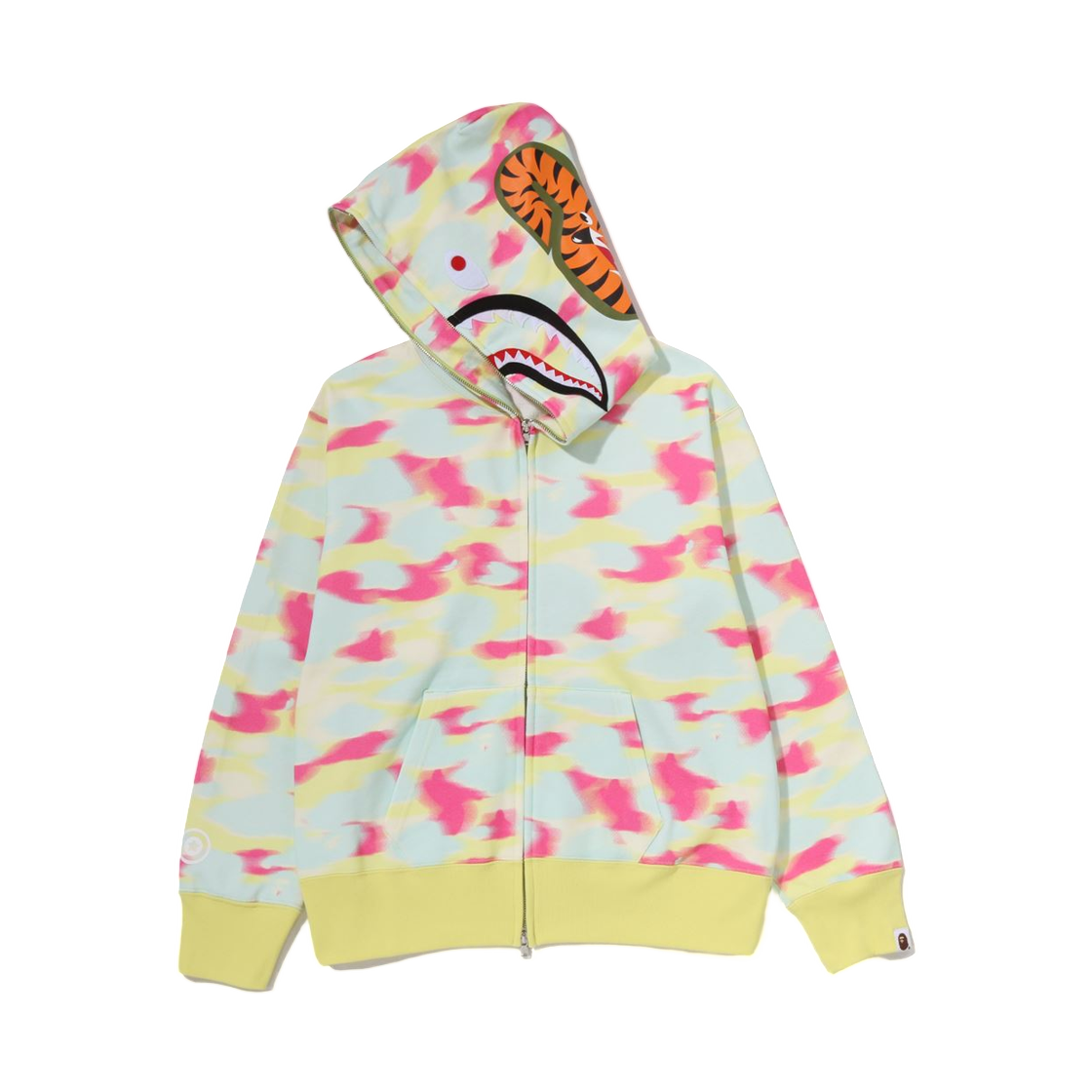 (W) 베이프 스크린 카모 샤크 풀 집 후드 멀티((W) BAPE Screen Camo Shark Full Zip Hoodie Multi) - 2