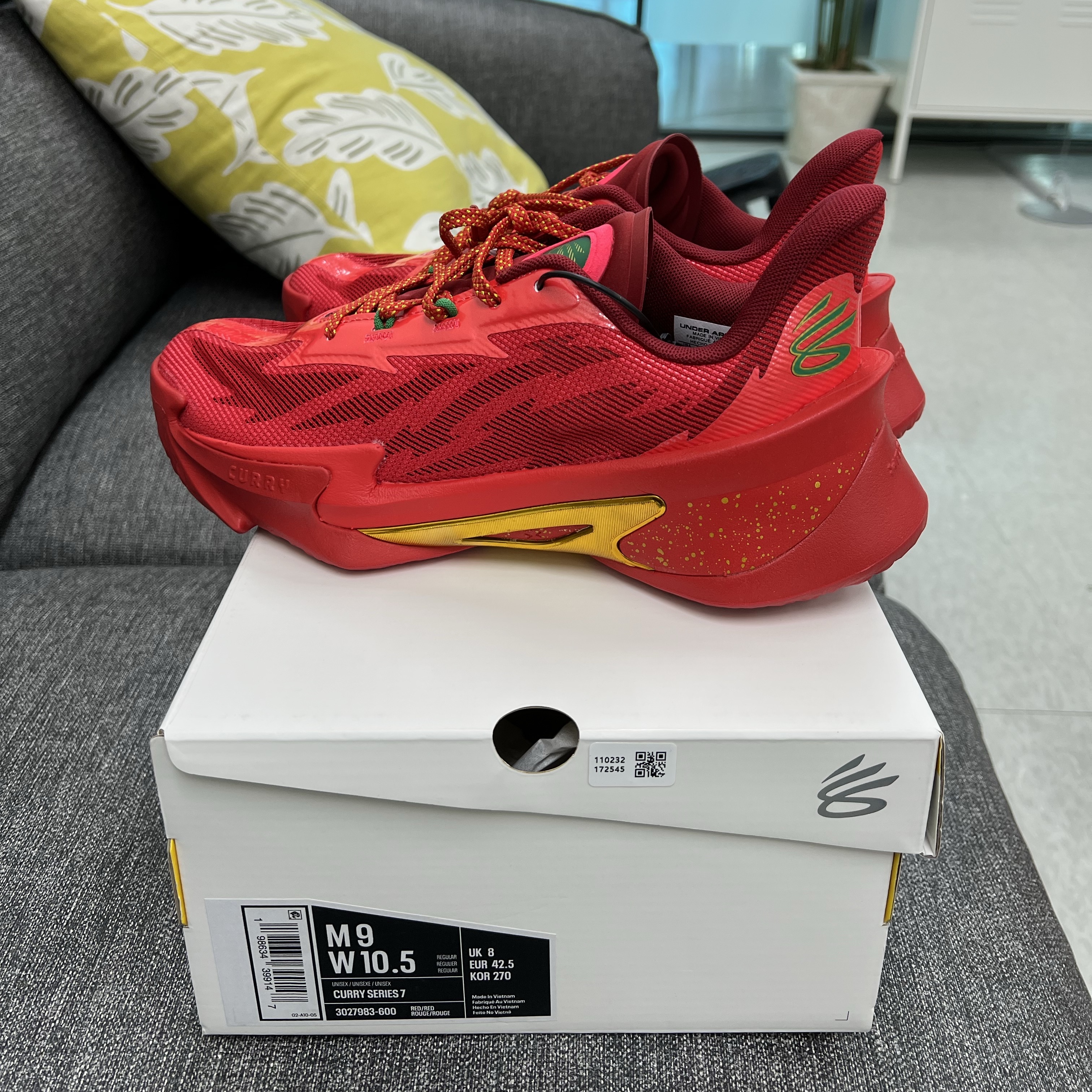 Under Armour Curry Series 7 Red Racer Red 착용 스타일