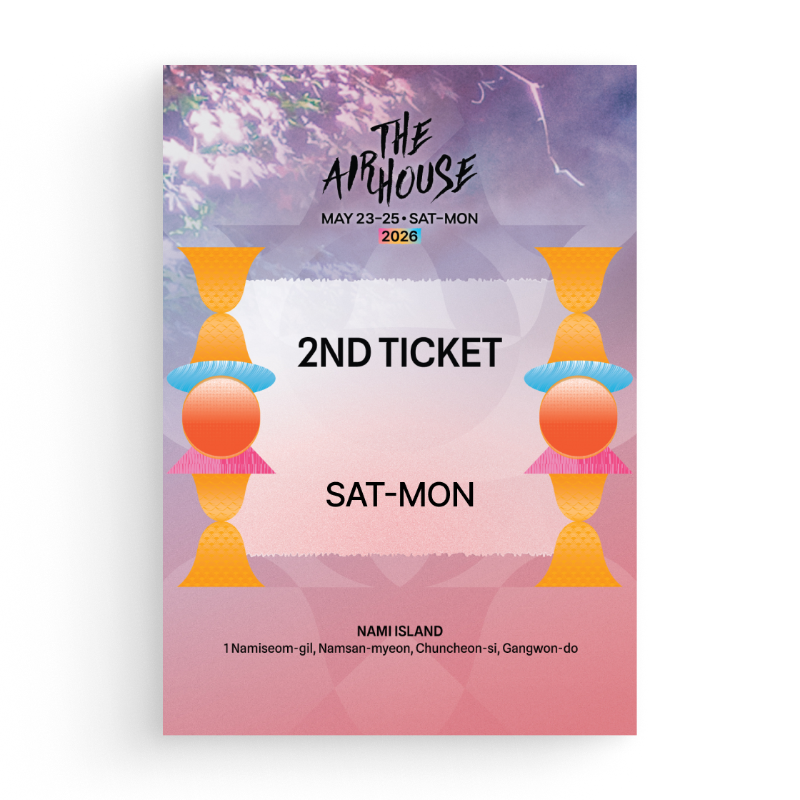 디에어하우스 2차 티켓 (토-월)(The Air House 2nd Ticket (Sat - Mon))