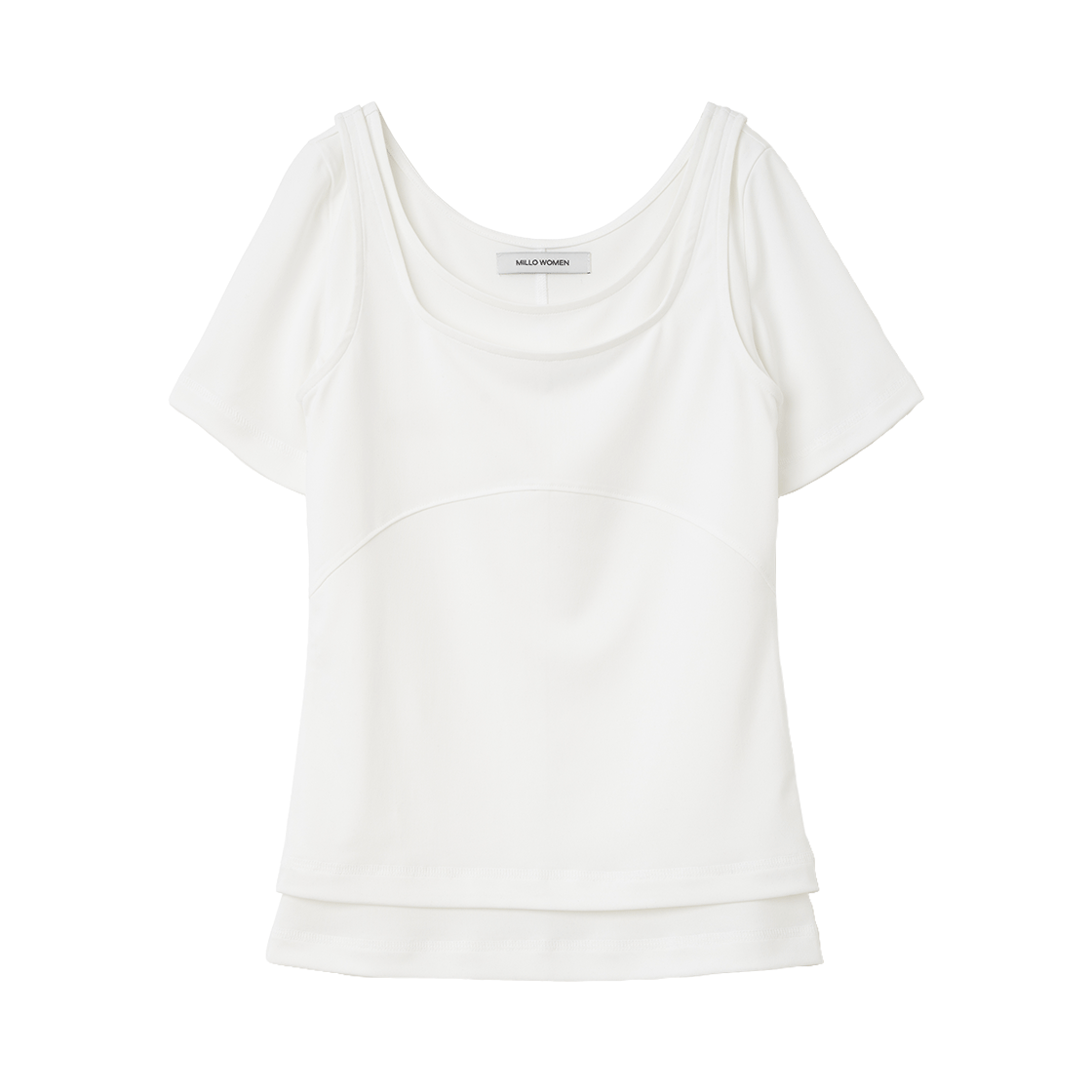 밀로 우먼 플루이드 듀오 탑 아이보리(MILLO WOMEN Fluid Duo Top Ivory)