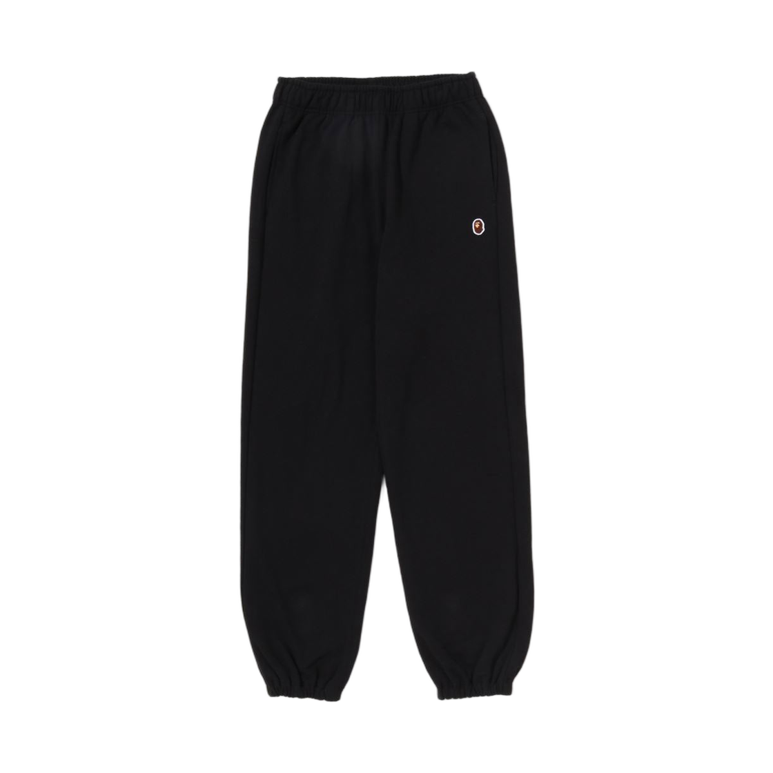 (W) 베이프 에이프 헤드 원 포인트 루즈 핏 스웨트팬츠 블랙((W) BAPE Ape Head One Point Loose Fit Sweatpants Black) - 1