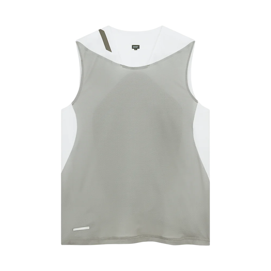소어 러닝 싱글렛 화이트 실버 그레이(Soar Running Singlet White Silver Grey)