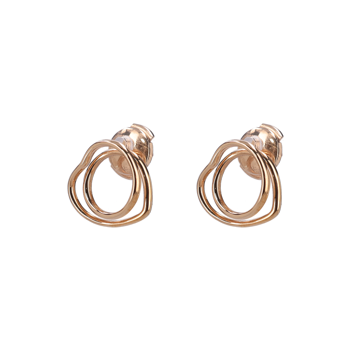 ITKOVBO6MC5Q Hermes Heart Earrings in 18K Rose Gold