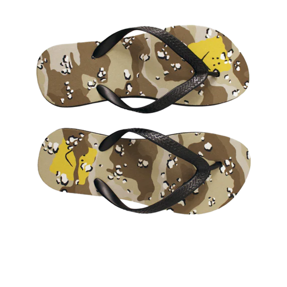 캐피탈 초콜릿 칩 카모 플립 플랍 베이지(Kapital Chocolate Chip Camo Flip Flops Beige) - 2