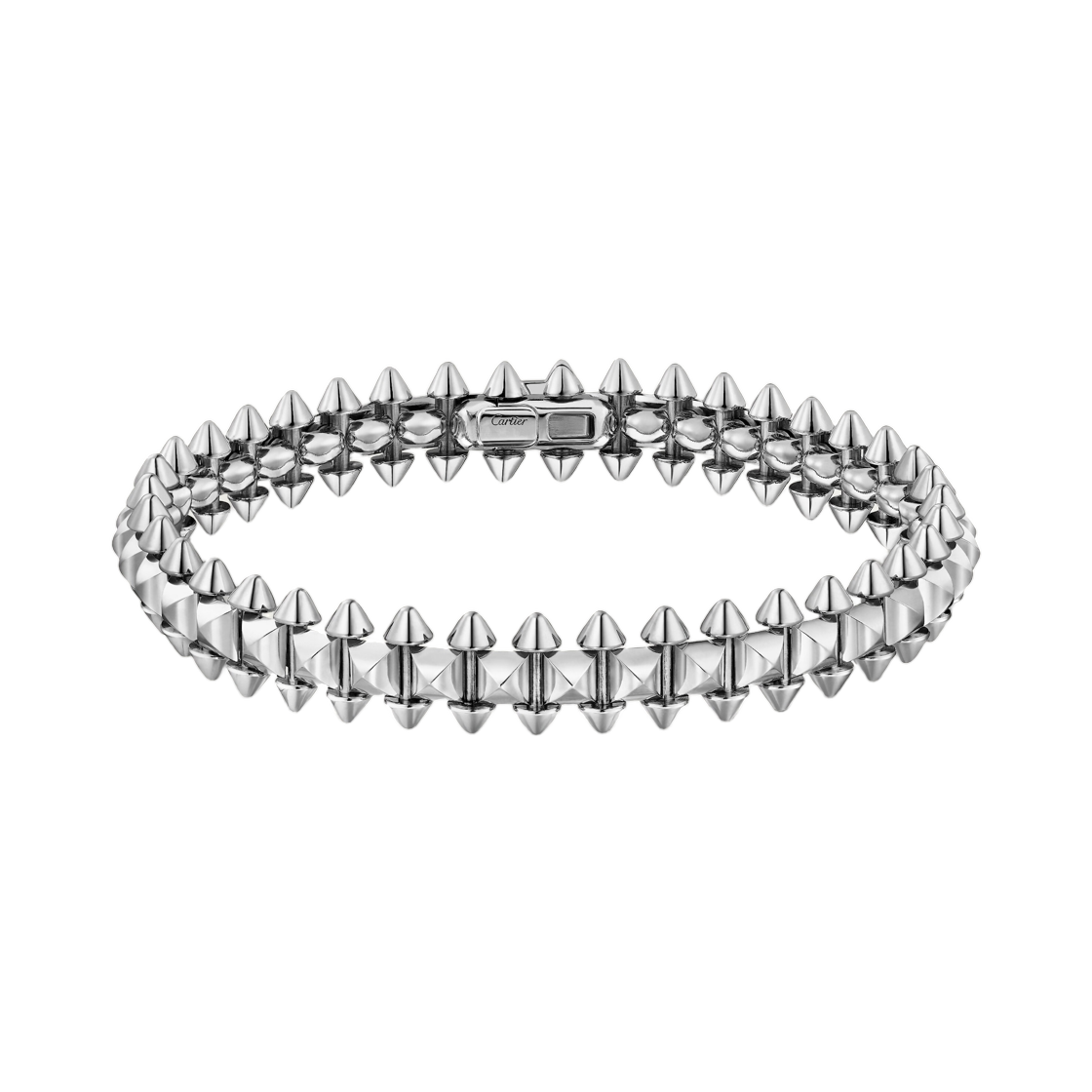 N67196 Cartier Clash de Cartier Bracelet Flexible Medium Rhodium-finished White Gold