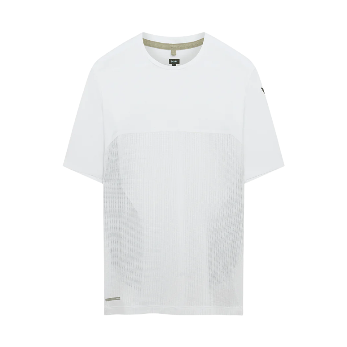 소어 러닝 핫 웨더 티셔츠 화이트 실버 그레이(Soar Running Hot Weather T-Shirt White Silver Grey)