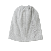 MILLO WOMEN Wide Slub Beanie Melange Gray