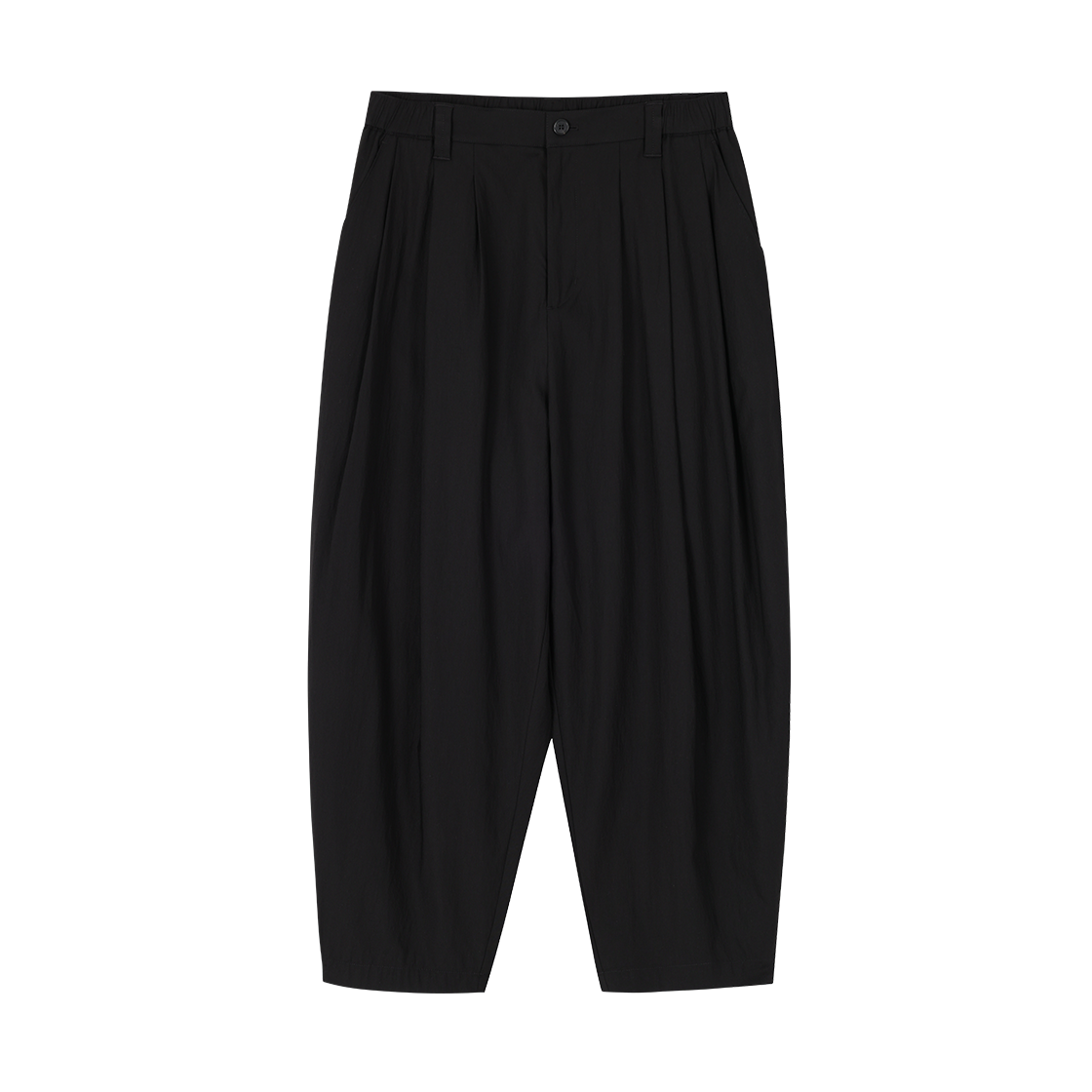 SI3PT312BK SONGZIO HOMME Curved Linen Balloon Pants Black
