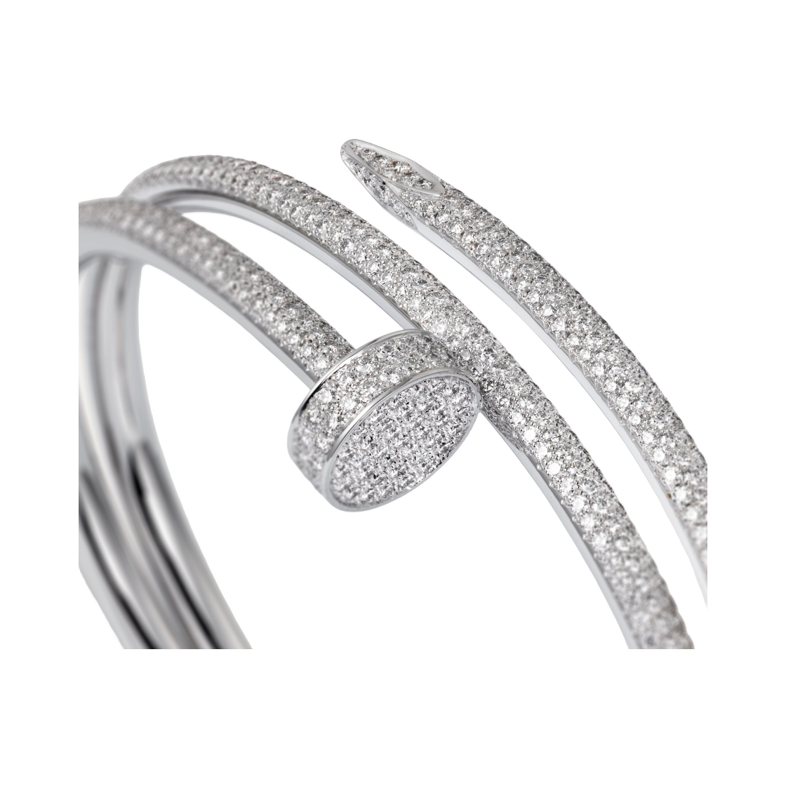 까르띠에 저스트 앵 끌루 브레이슬릿 더블 화이트 골드 다이아몬드(Cartier Juste un Clou Bracelet Double White Gold Diamonds) - 2