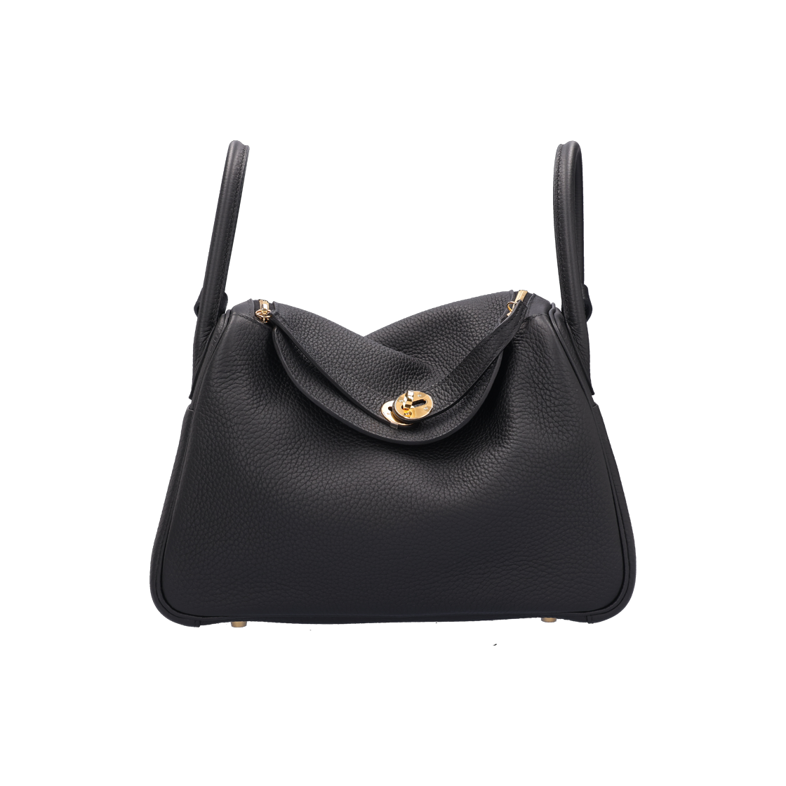 ITSG6OIUIQO2 Hermes Lindy 30 Bag in Clemence Noir Gold Hardware & B Stamp