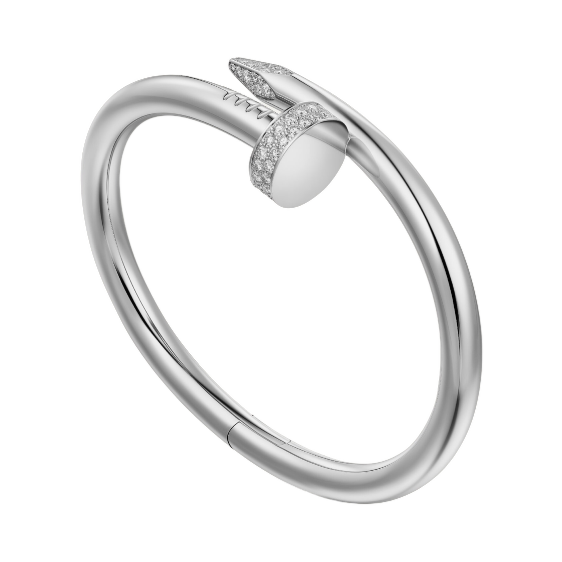 까르띠에 저스트 앵 끌루 브레이슬릿 라지 화이트 골드 다이아몬드(Cartier Juste un Clou Bracelet Large White Gold Diamonds) - 2