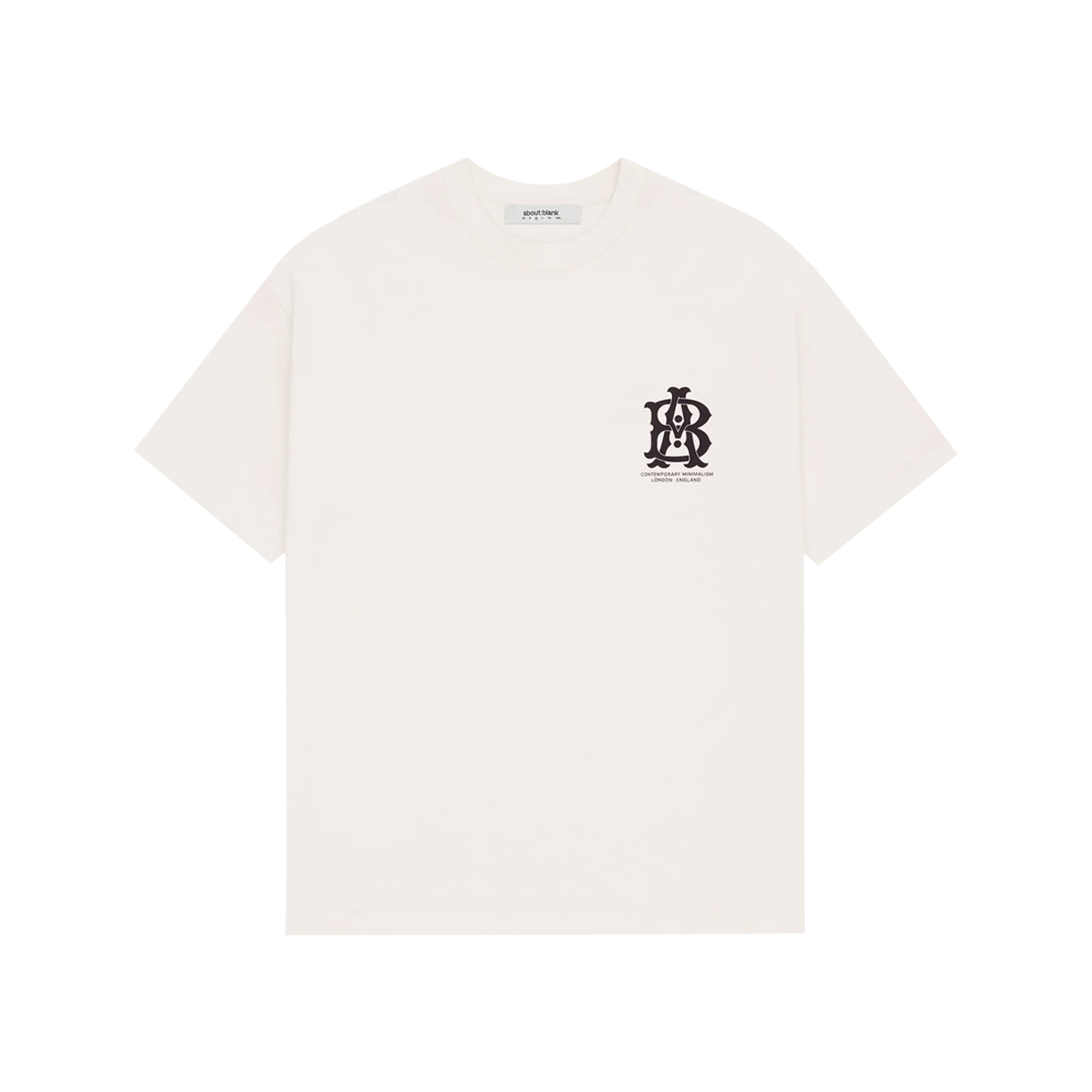 [KREAM 단독] 어바웃 블랭크 디스크 티셔츠 오트 - 26FW([KREAM 단독] About:Blank Disc T-Shirt Oat - 26FW)
