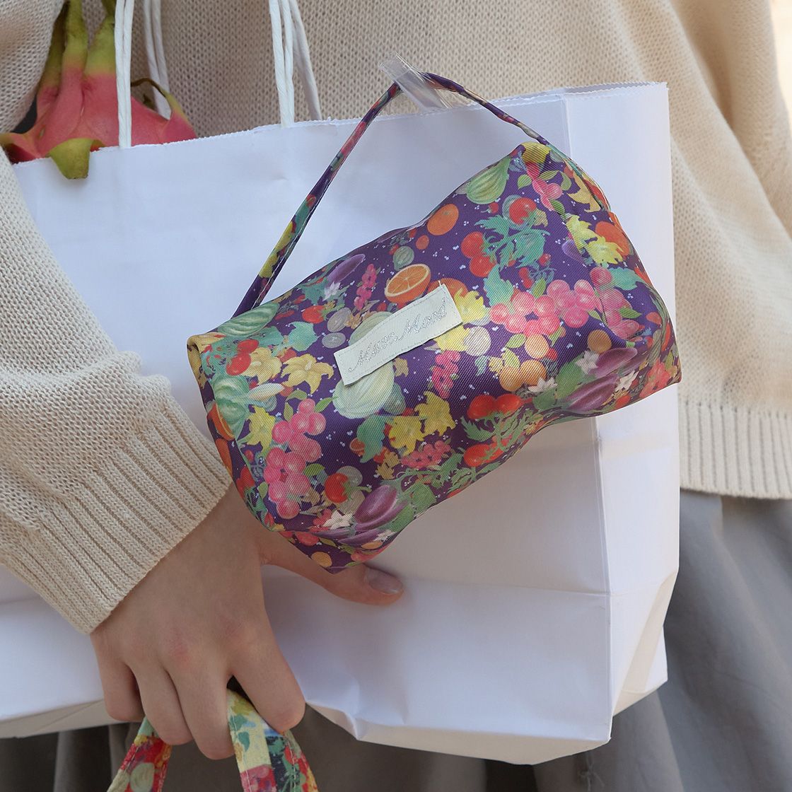 뮤즈무드 퍼플 프루트 핸드백 파우치(Musemood Purple Fruit Hand Bag Pouch) - 2
