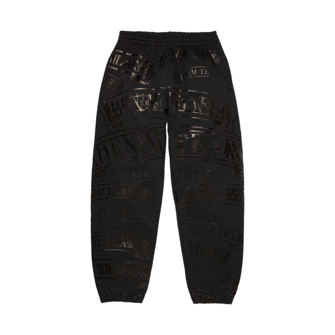데님 티어스 DT 배너 스웨트팬츠 블랙(Denim Tears DT Banner Sweatpants Black)