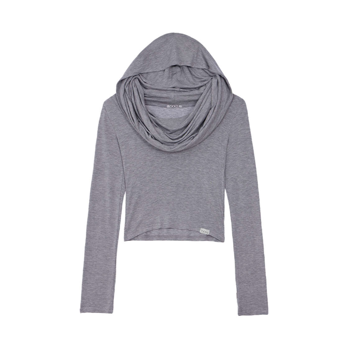 분트 드레이프 후드 티셔츠 그레이(VOONT Drape Hood T-shirt (GRAY))