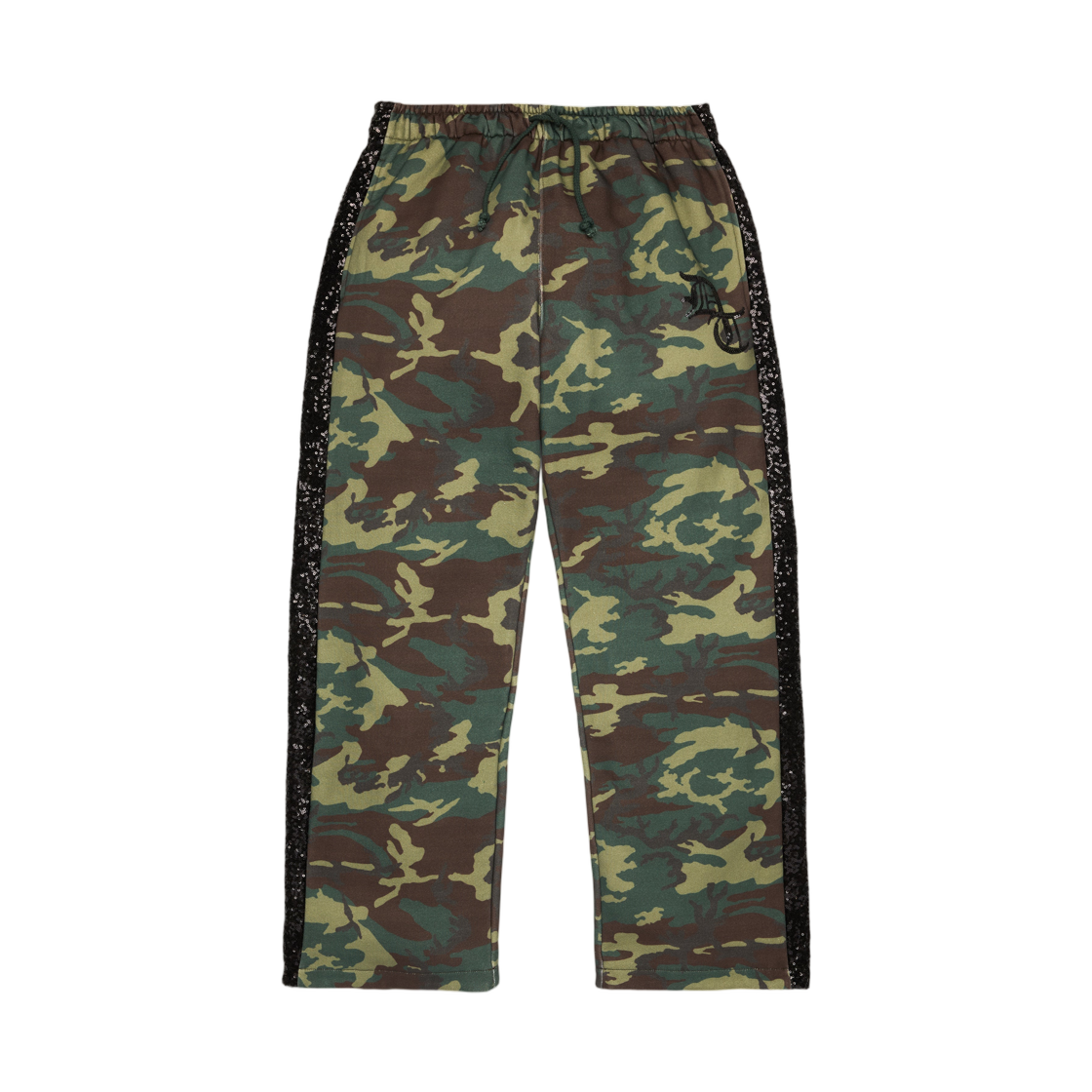 데님 티어스 카모 시퀸 오픈 헴 스웨트팬츠(Denim Tears Camo Sequins Open Hem Sweatpant)