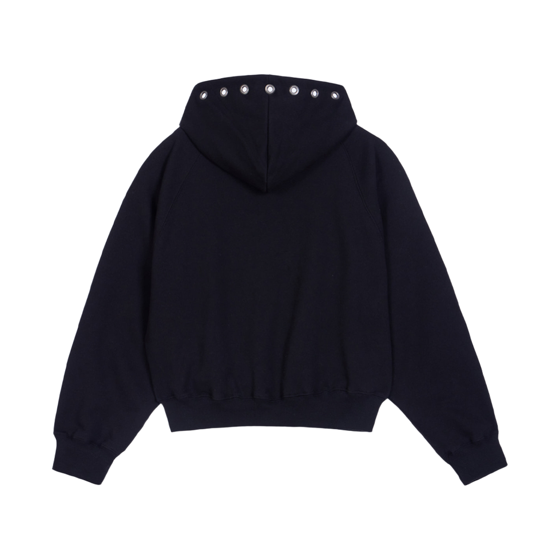 분트 아일렛 버튼 투웨이 후드집업 블랙(VOONT Eyelet Button Two-Way Hood Zip-Up (BLACK)) - 2