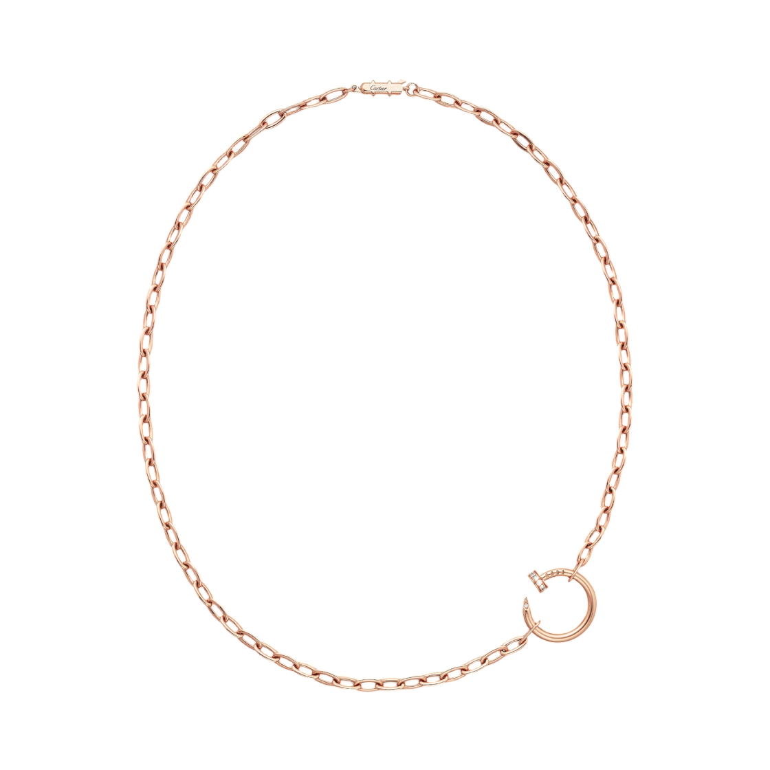 B7224902 Cartier Juste un Clou Necklace Pink Gold Diamonds