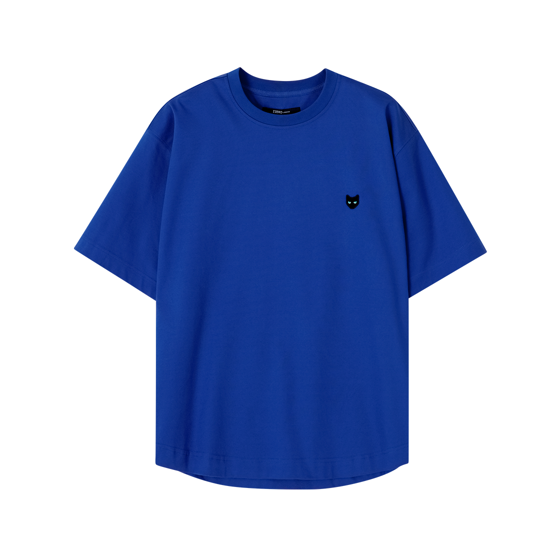 SI3TS815BL SONGZIO ZZERO Liminal Trace Curve Cut T Shirt Blue