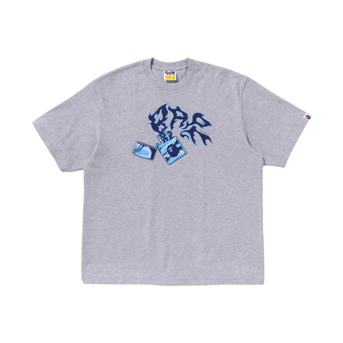 - BAPE Lighter Relaxed Fit T-Shirt Gray