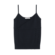 MILLO WOMEN Hole Sleeveless Knit Top Deep Navy