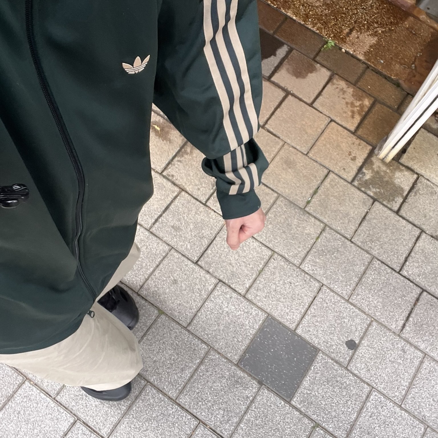 Adidas Originals Beckenbauer Track Jacket Shadow Green - KR Sizing, Adidas Adifom Climacool Core Black Silver Metallic 착용 스타일