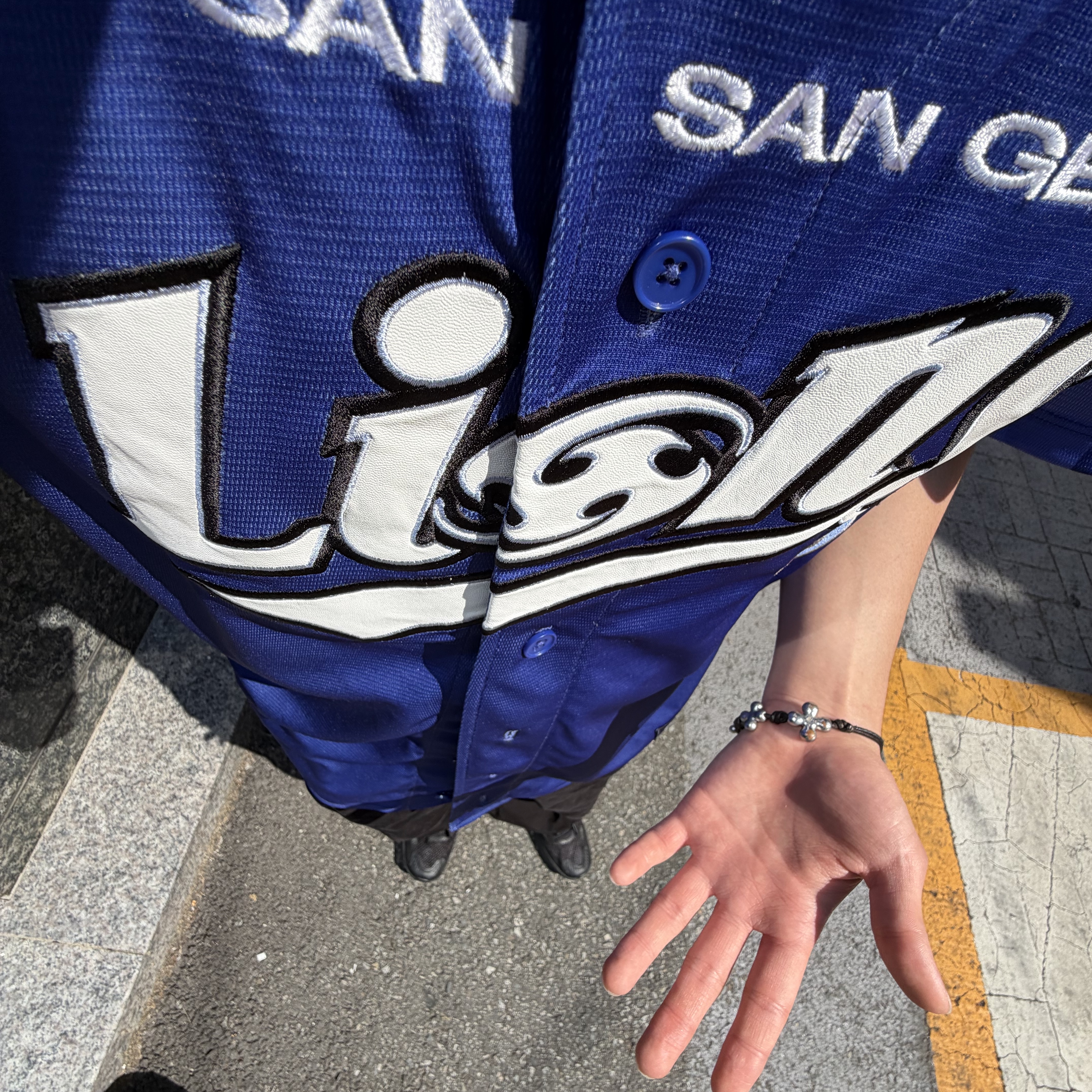 Sansan Gear x Samsung Lions Jersey Blue 착용 스타일