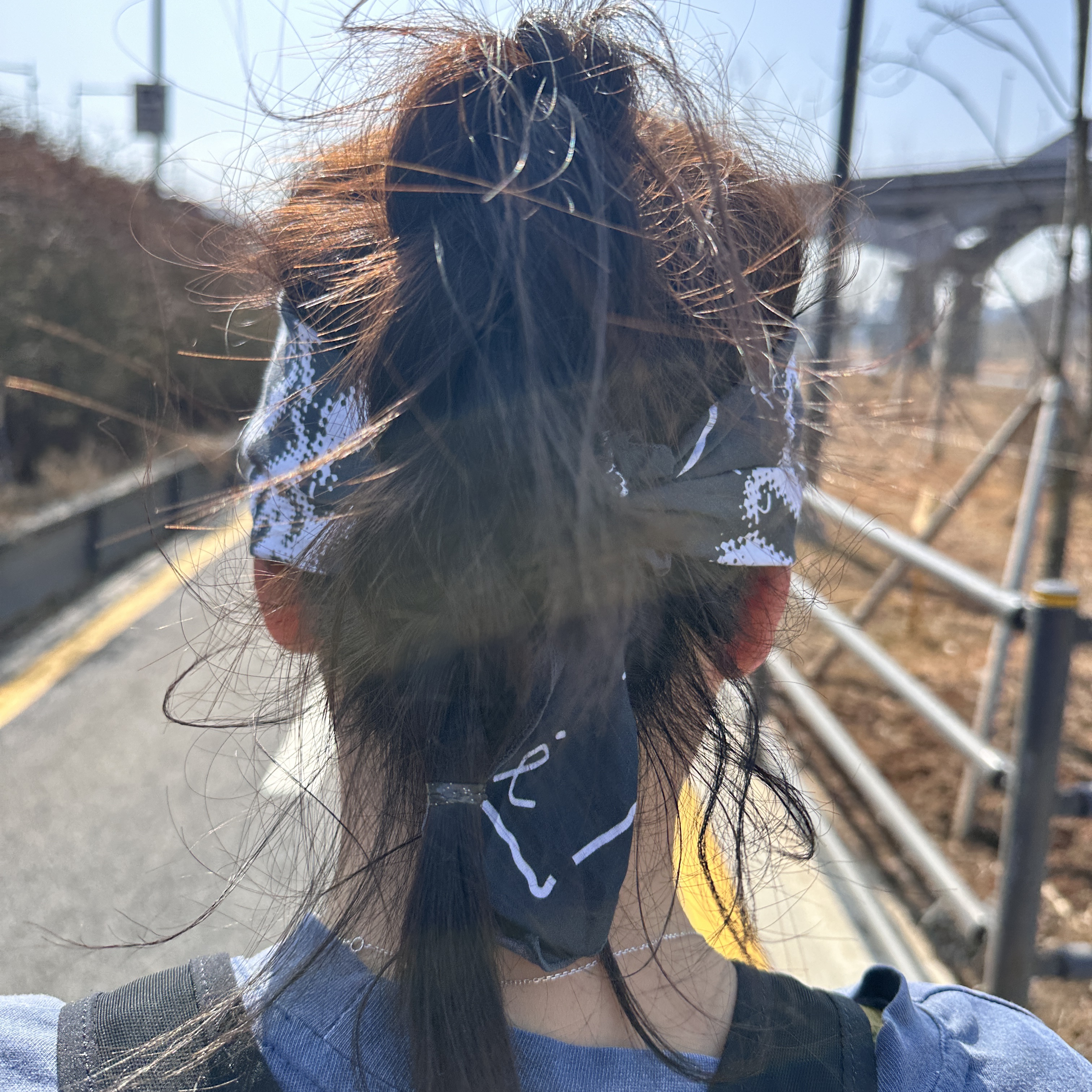 lainlame Running Bandana Big Size Unisex 착용 스타일 - 3