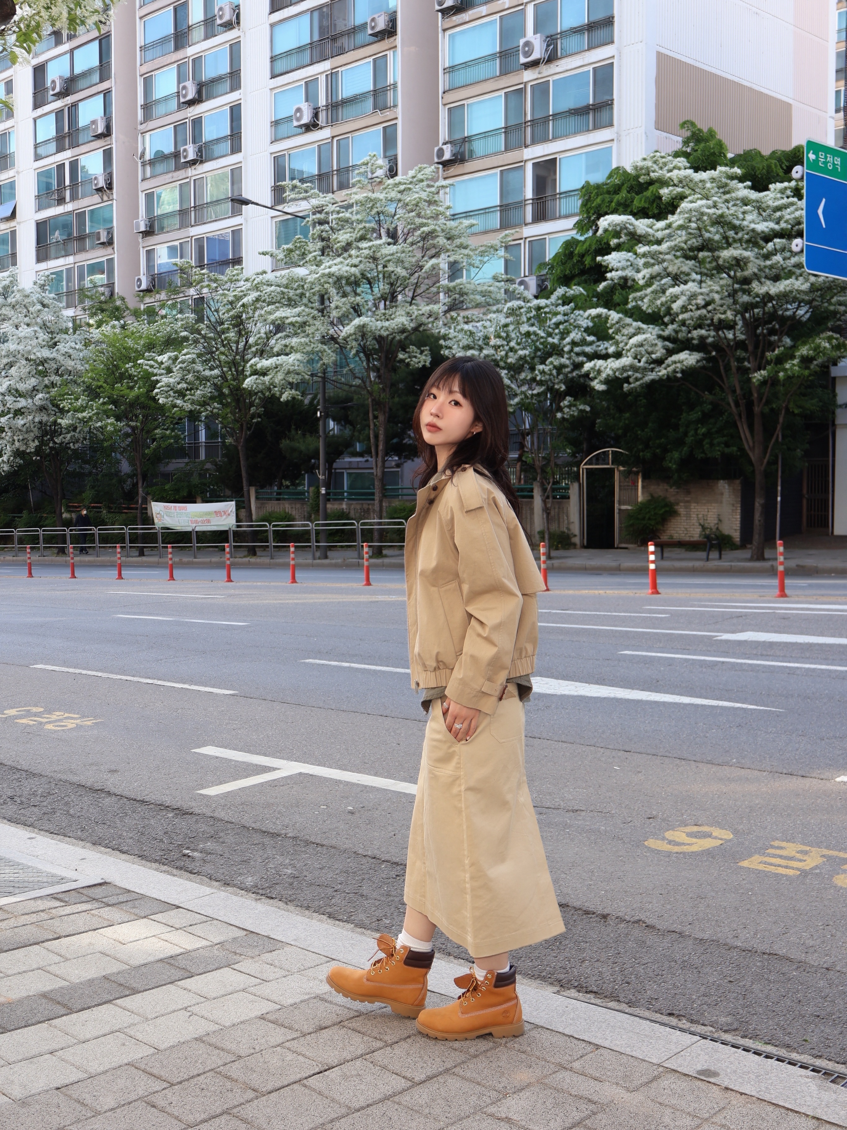 Timberland Premium 6 inch Waterproof Boot Wheat Nubuck - Wide 착용 스타일