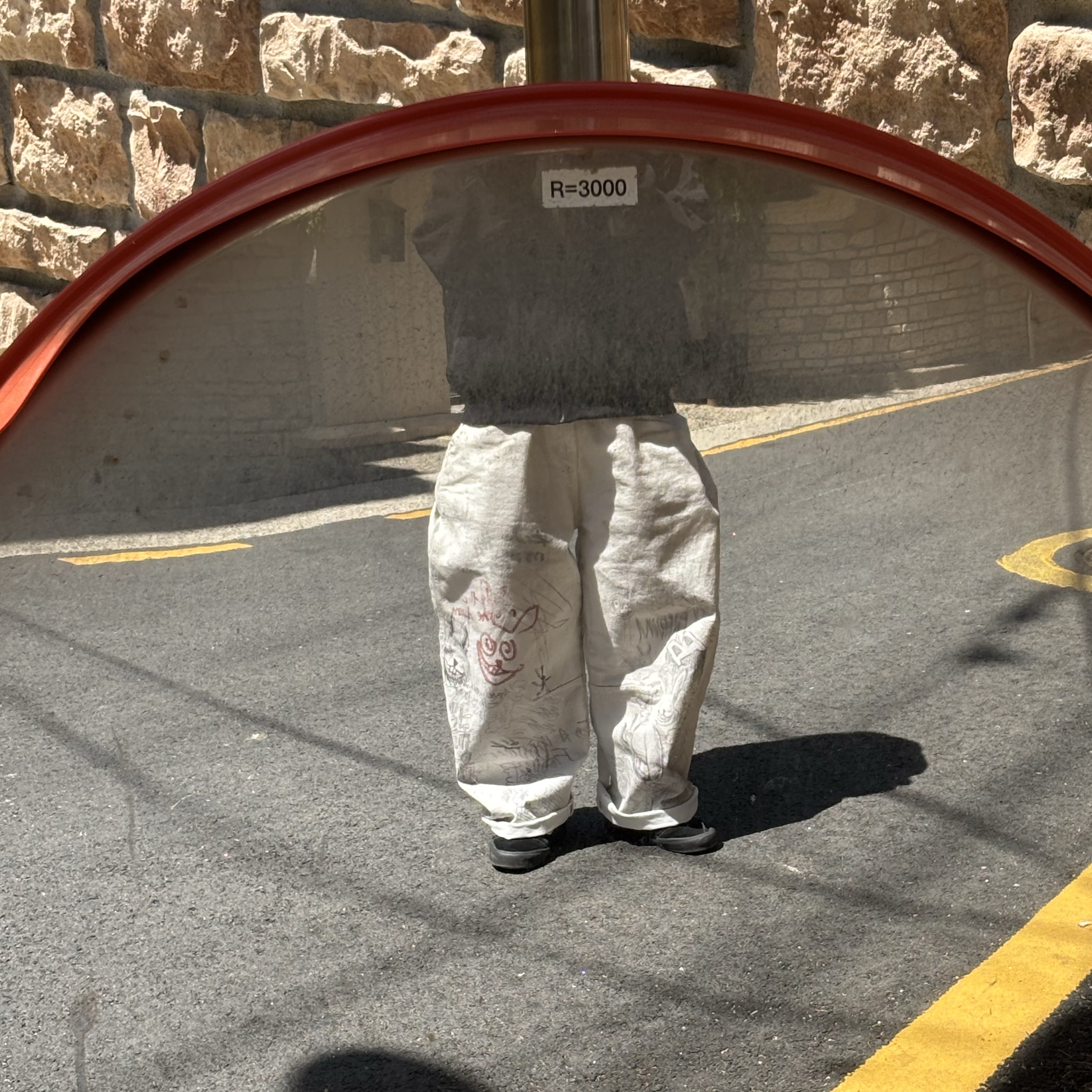 Bsrabbit Rabbit Graffiti Barrel-Leg Vintage-Washed Denim Pants White, Bsrabbit Sheer Cotton Bomber Jacket Black 착용 스타일 - 2