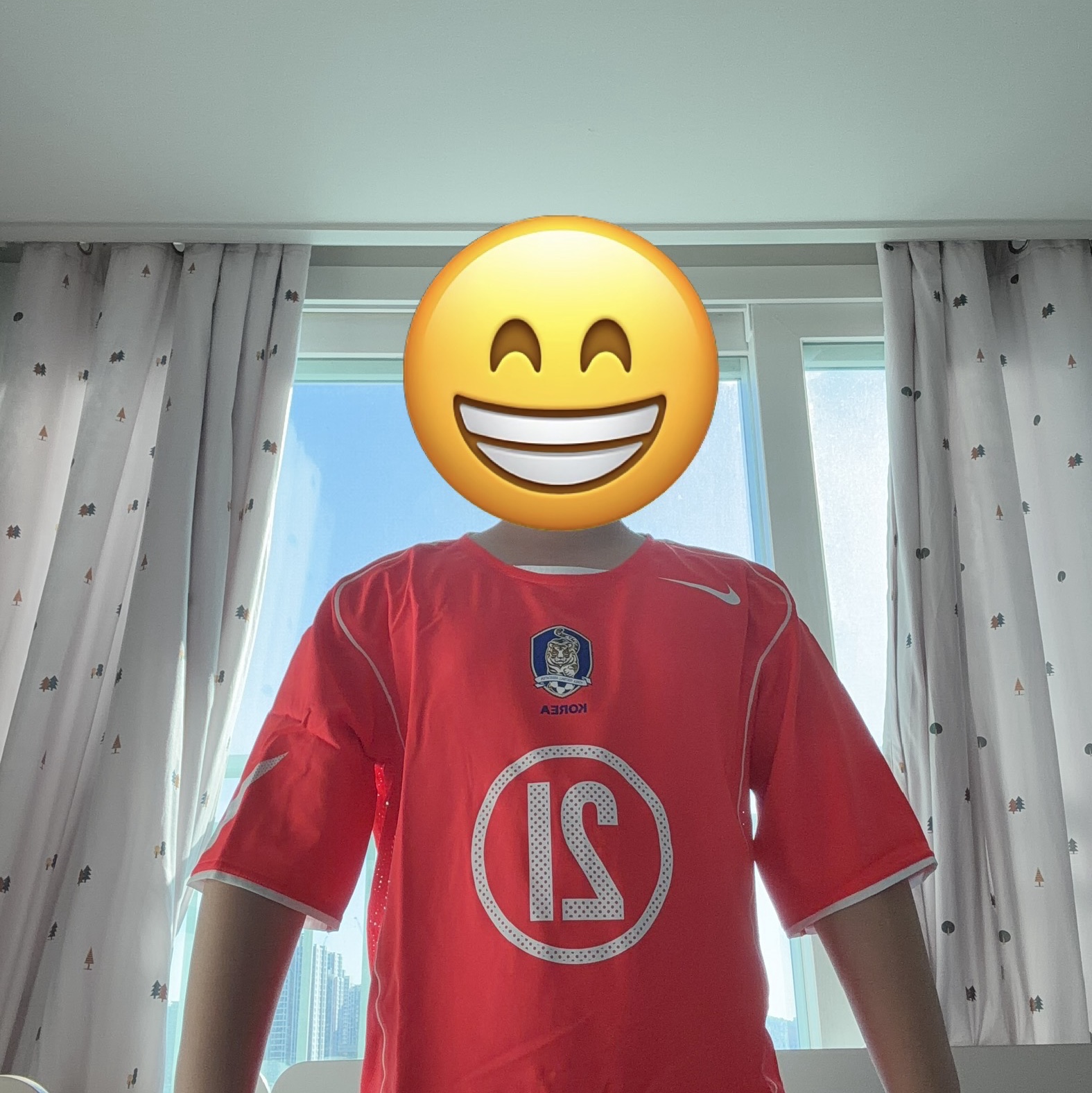Nike Park Ji-Sung South Korea 2004 Total 90 Reissue Soccer Replica Jersey (Marking Ver.) 착용 스타일 - 2