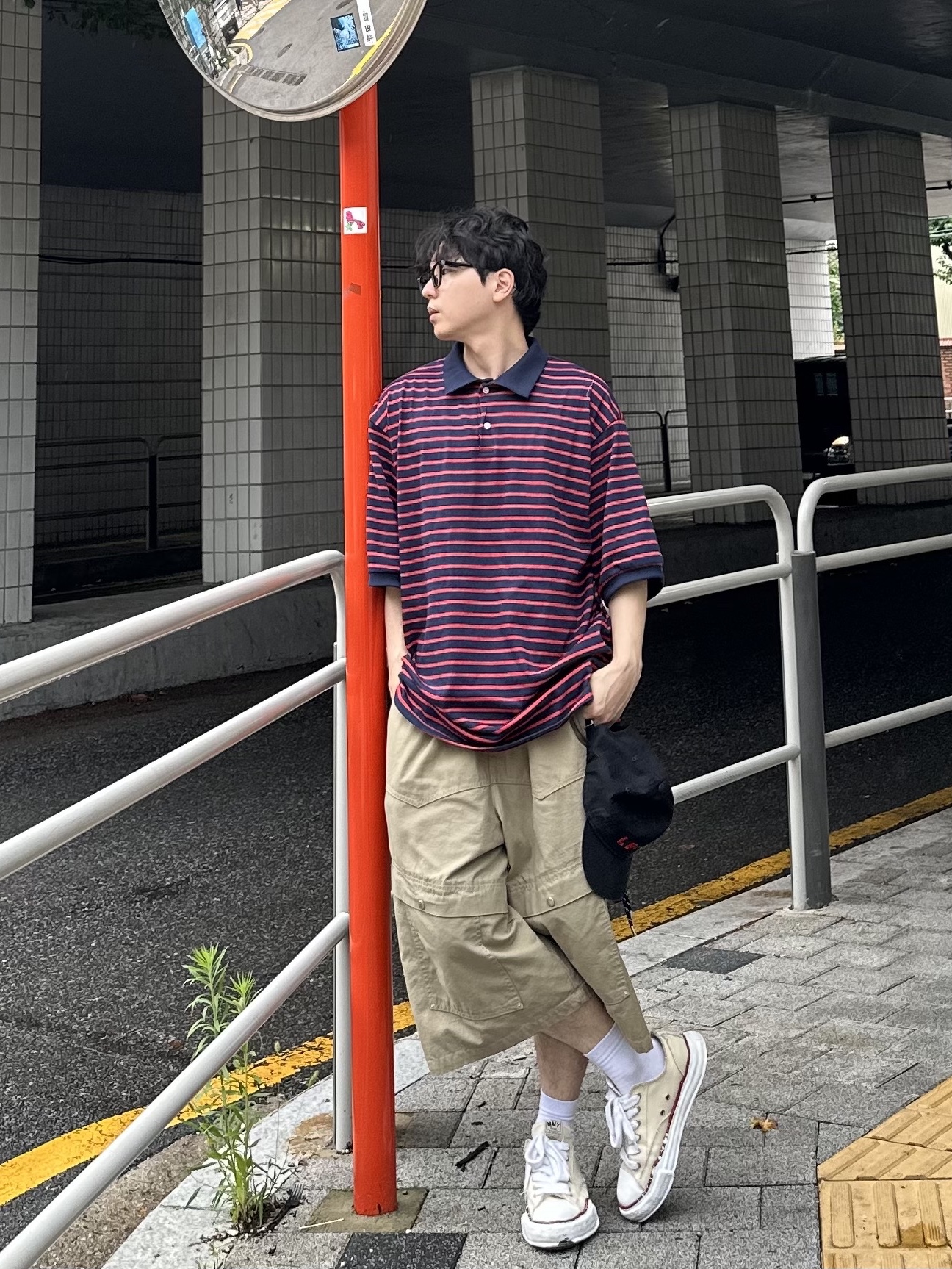 Human Made Acrylic Keychain Red, Maison Mihara Yasuhiro Peterson OG Sole Canvas Low-top Sneakers Natural 착용 스타일 - 7