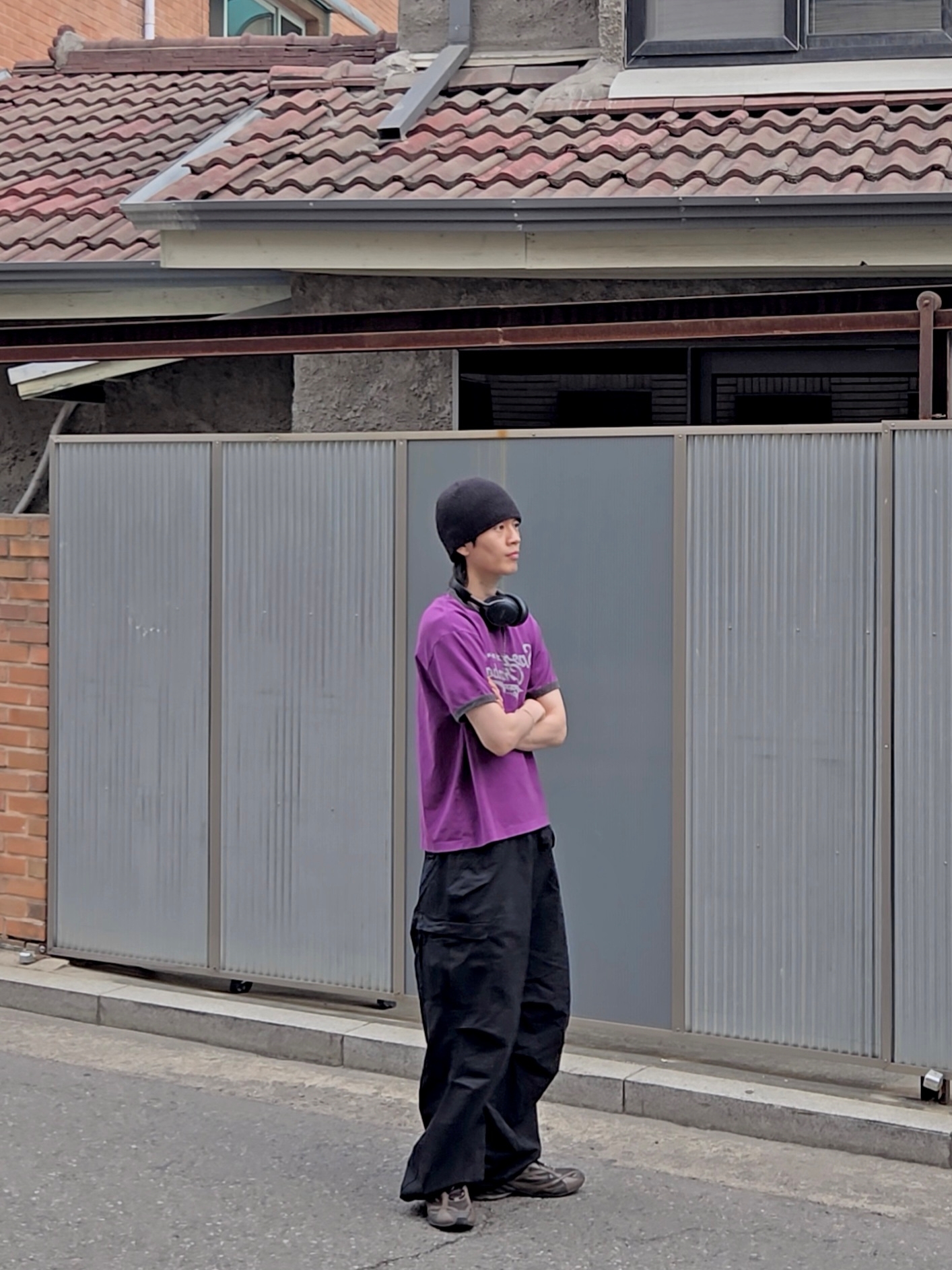 SPORT CHAMBER Active Logo T-Shirt PURPLE, Bose QC Ultra Headphones 2nd Gen Triple Black (Korean Ver.) 착용 스타일 - 2
