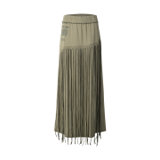 (W) Thevinylhouse Trimmed Jersey Skirt Olive