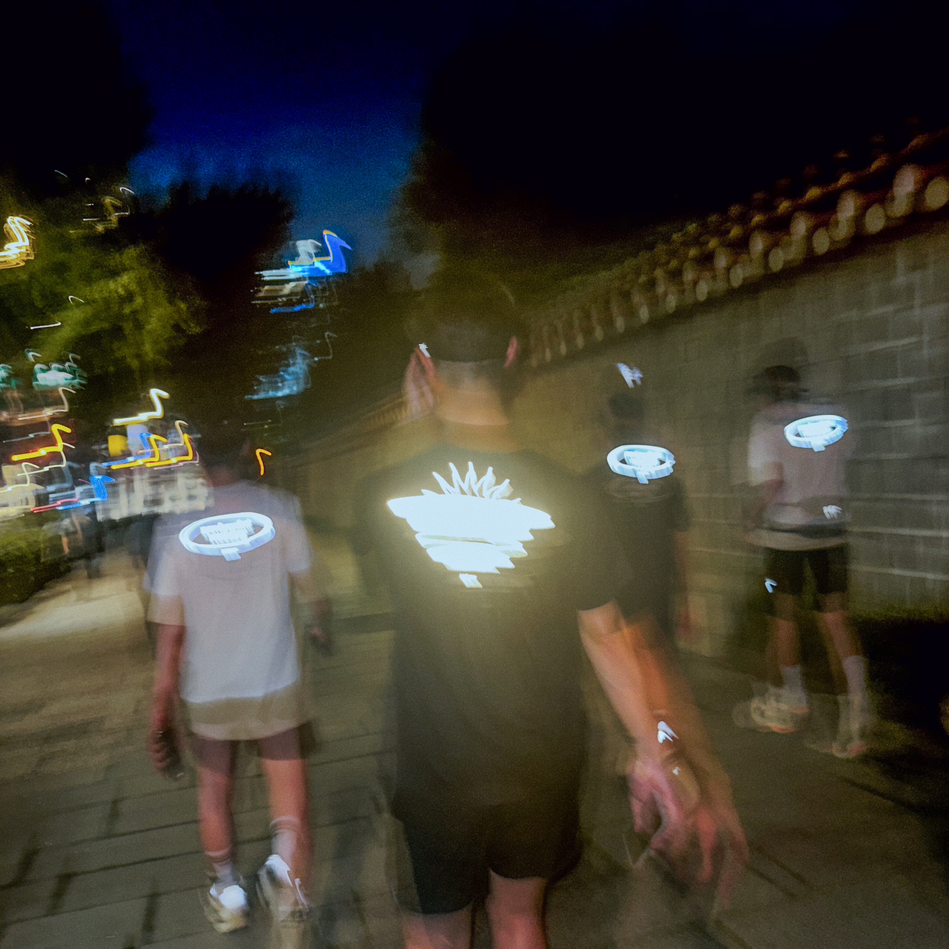 lainlame Nowherefast Running Tshirts Cream 착용 스타일 - 2