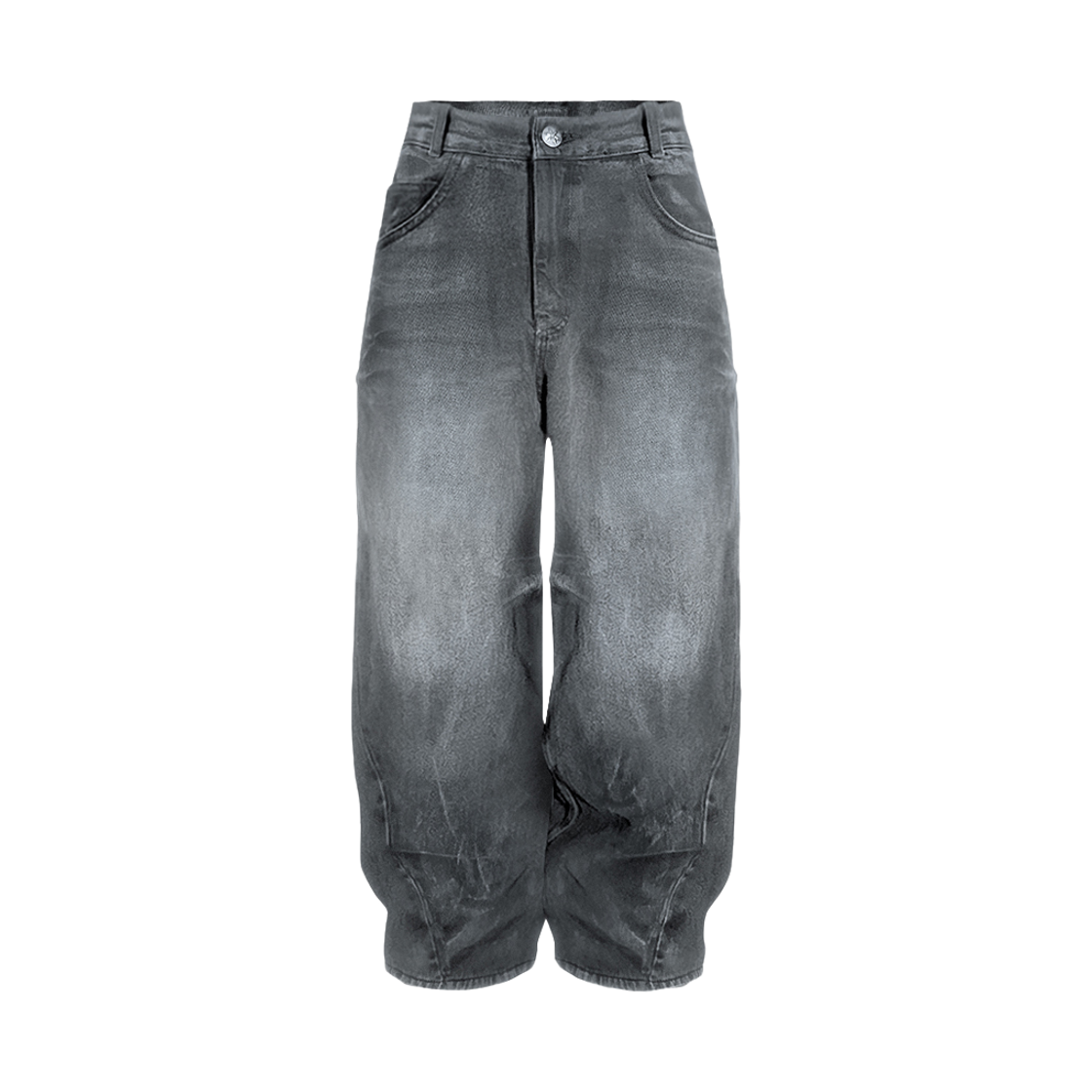 에이엑스커넥션 엔지니어드 오일 워싱 와이드 배기 데님 팬츠 그레이(AX CONNECTION Engineered Oil Washed Wide Baggy Denim Pants Grey)