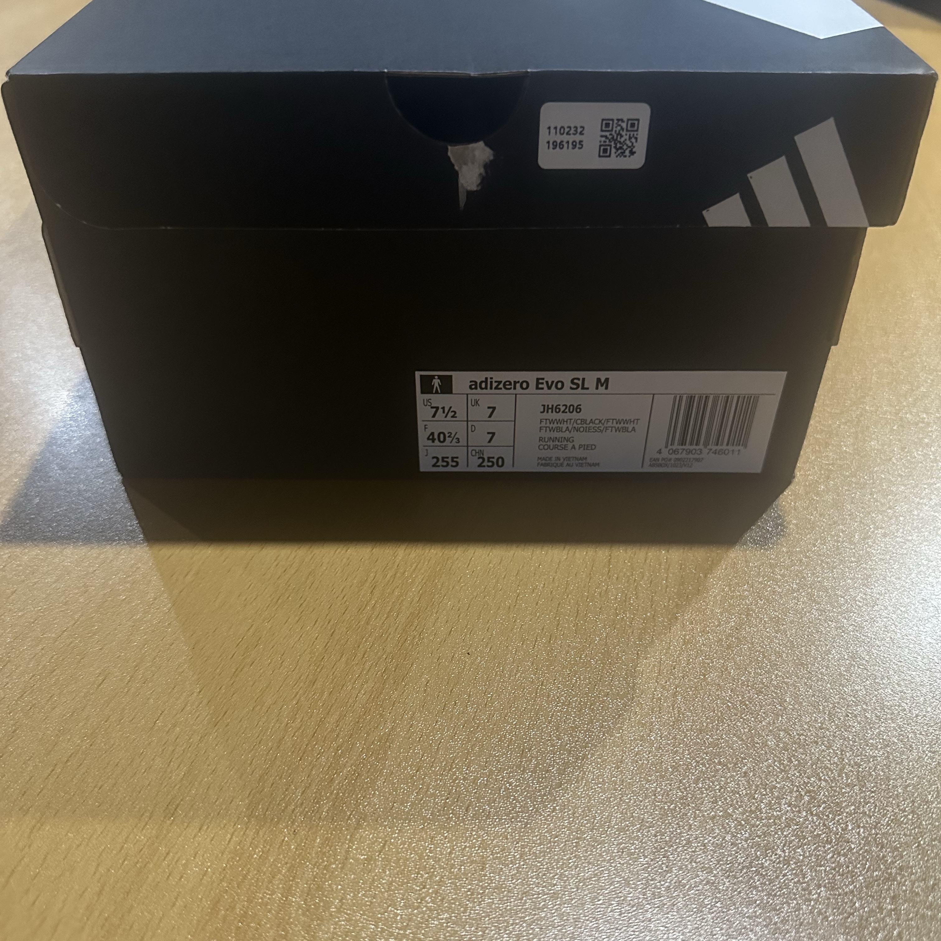 Adidas Adizero EVO SL Cloud White Core Black 착용 스타일 - 1