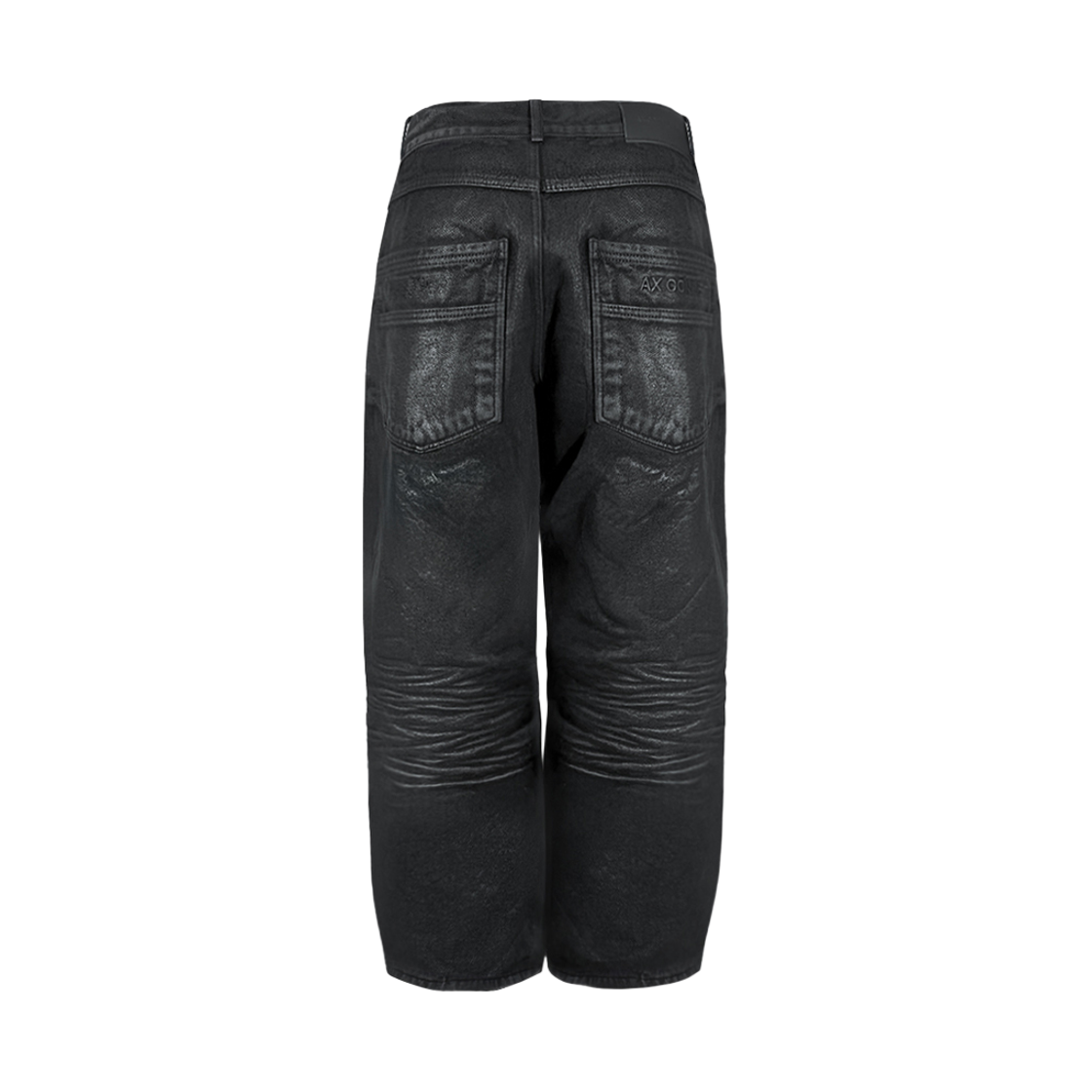 에이엑스커넥션 왁스 커브드 와이드 배기 데님 팬츠(AX CONNECTION Waxed Curved Wide Baggy Denim Pants) - 2