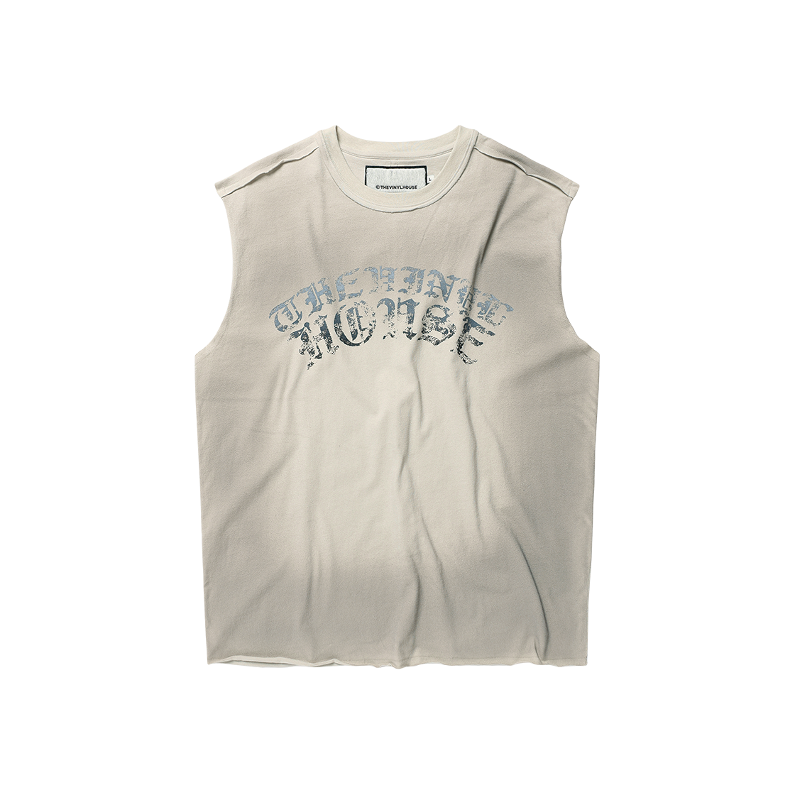 더바이닐하우스 바이닐 아크 로고 슬리브리스 베이지(Thevinylhouse Vinyl Arc Logo Sleeveless Beige)