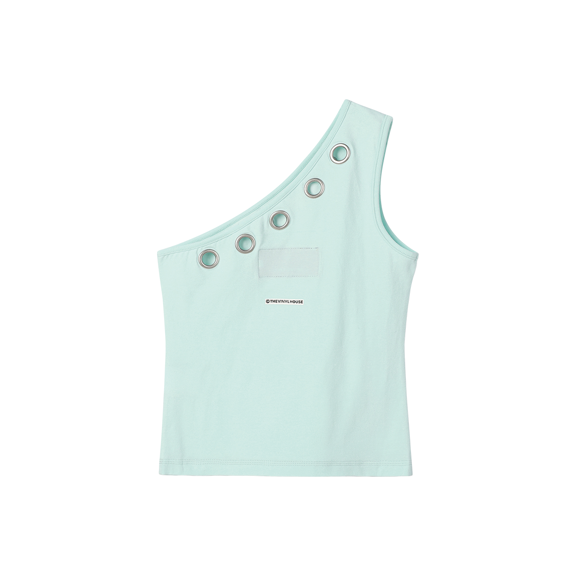 (W) 더바이닐하우스 아일렛 원숄더 슬리브리스 민트((W) Thevinylhouse Eyelet One Shoulder Sleeveless Mint) - 2
