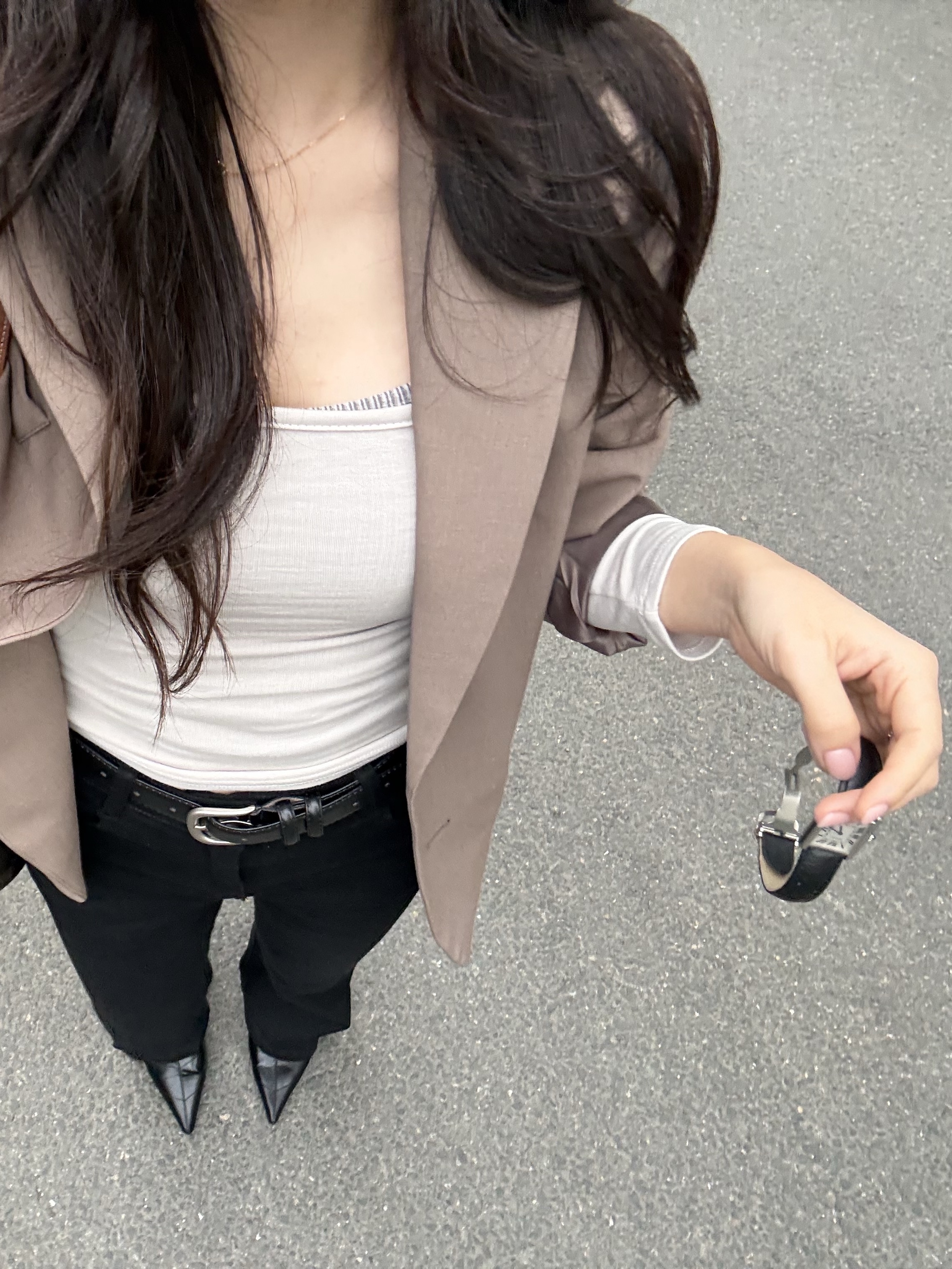(W) Cartier D'Amour Necklace XS Rose Gold Diamond, Levi's 578™ Baggy Jean Dark Indigo 착용 스타일 - 1