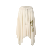 (W) Thevinylhouse Mesh Layered Skirt Ivory
